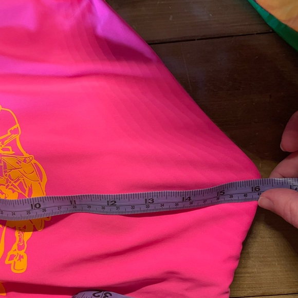 US Polo Assn Hot Pink One Piece Bathing Suit with Orange Size Large - Picture 10 of 15